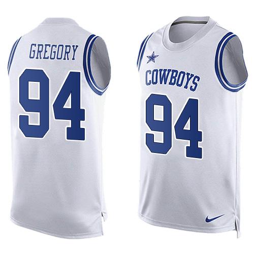 Nike Cowboys #94 Randy Gregory White Men's Stitched NFL Limited Tank Top Jersey - Click Image to Close